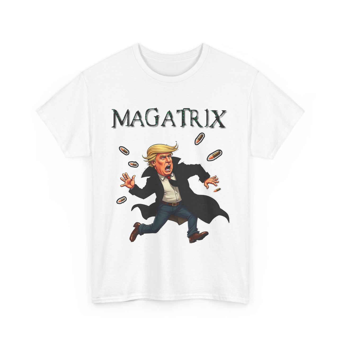 Trump Dodged A Bullet - Unisex Heavy Cotton Tee - MAGATRIX Design