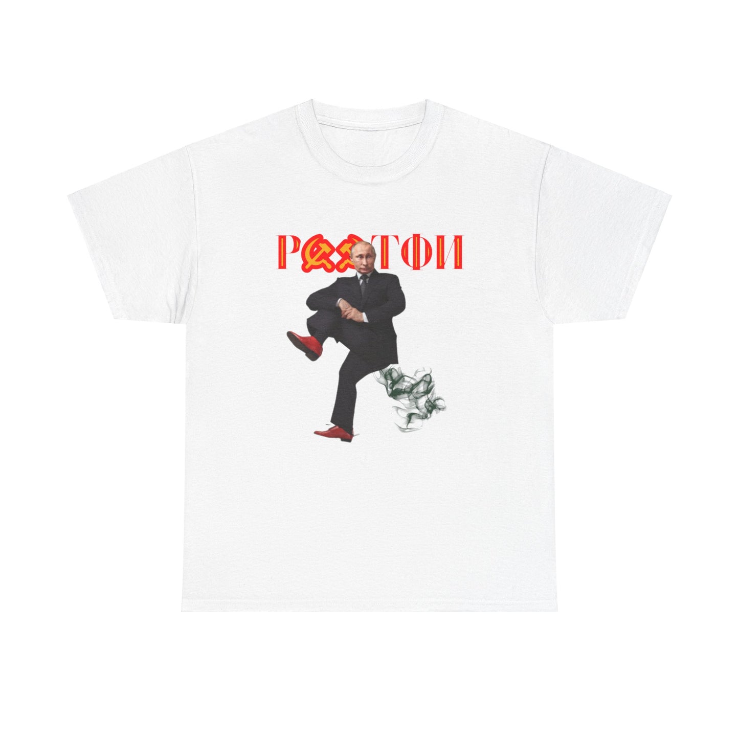 Pootin' Putin Farting T-Shirt | Unique Funny Russian-Themed Graphic Tee