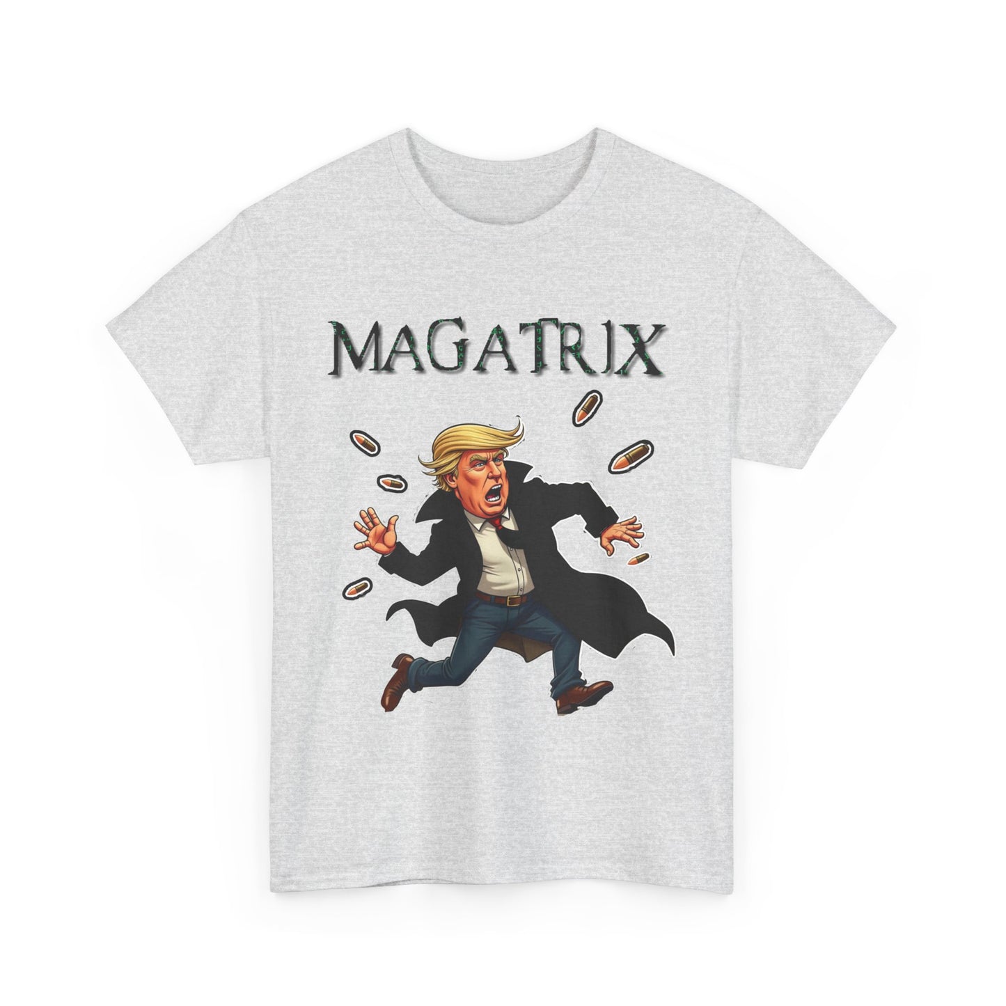 Trump Dodged A Bullet - Unisex Heavy Cotton Tee - MAGATRIX Design