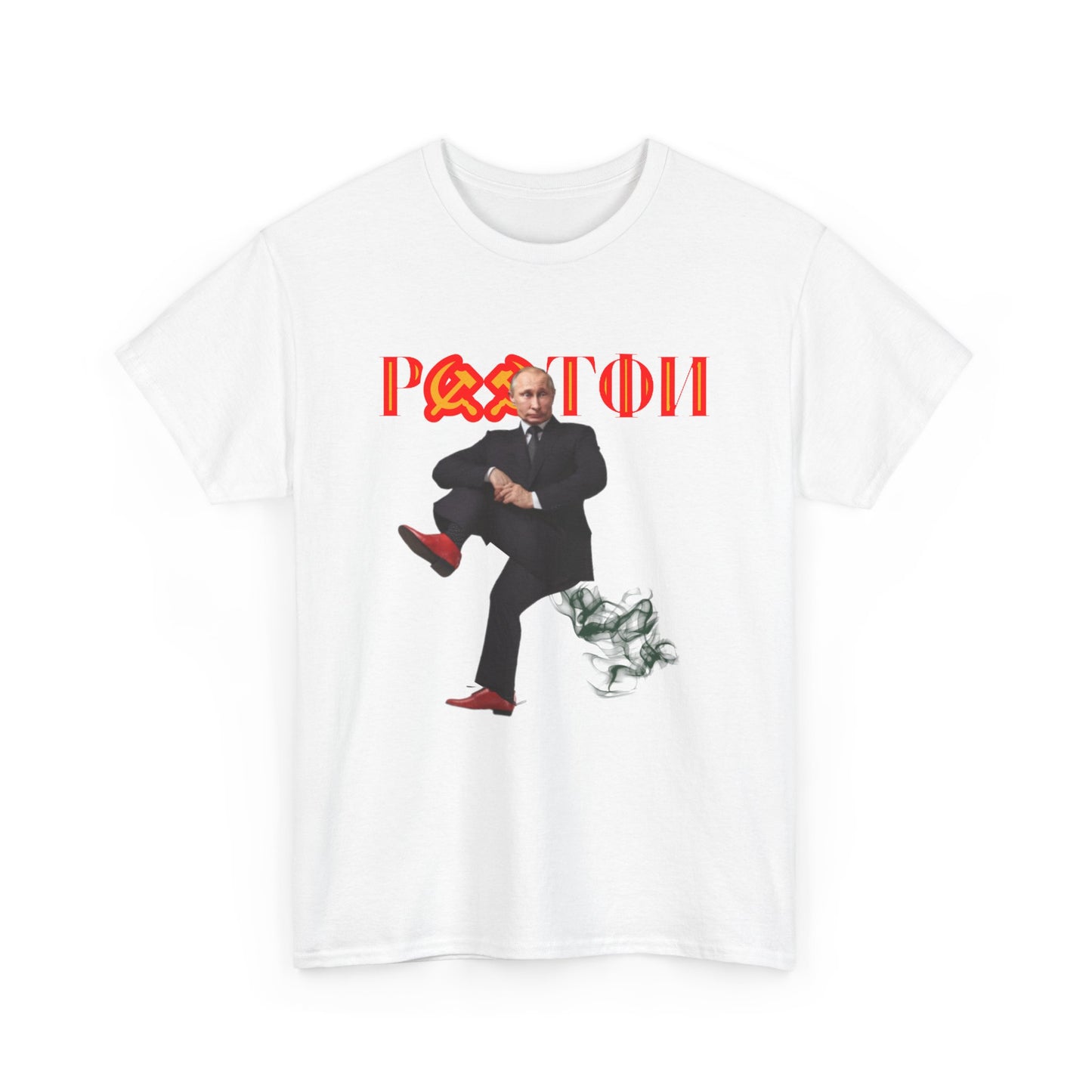 Pootin' Putin Farting T-Shirt | Unique Funny Russian-Themed Graphic Tee