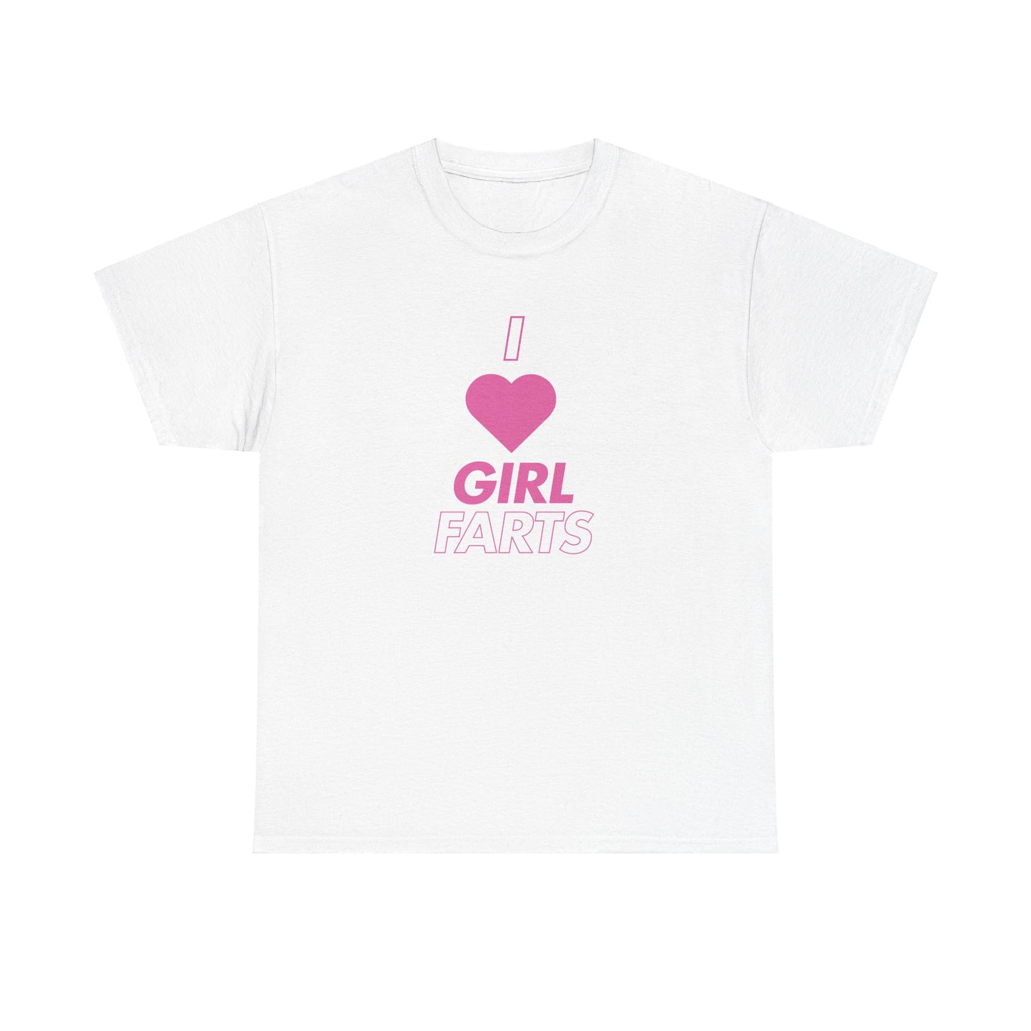 Funny Unisex Tee - 'I Heart Girl Farts' Design