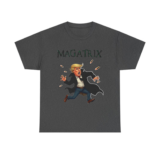 Trump Dodged A Bullet - Unisex Heavy Cotton Tee - MAGATRIX Design